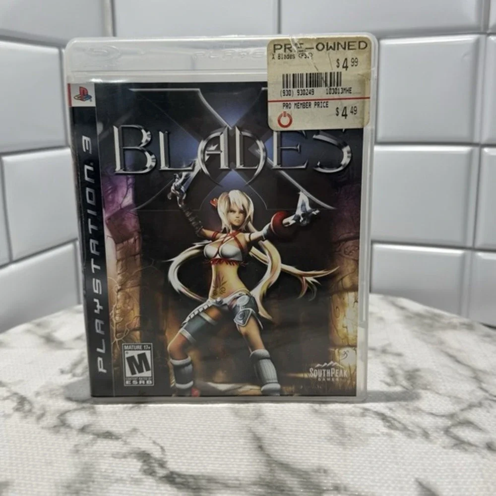 X Blades PS3 Sony PlayStation 3 Game Complete Disc manual, case cracked Untested